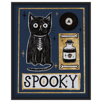 Canvas Art Framed 'Frightfully Wicked III Cat' by Melissa Averinos, 16x20