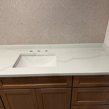 Luxury Double Vanity Quartz Countertops in Alpharetta GA