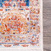 Traditional Abstract Ornamental Fringe Kilim Area Rug, Blue, 8'x10'