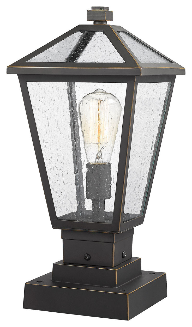 Talbot 1 Light Outdoor Pier Mounted Fixture in Rubbed Bronze ...