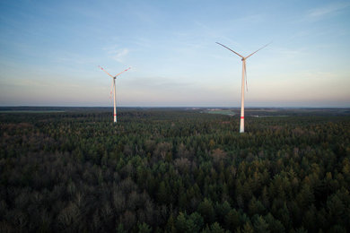 Luftbildfotografie Windpark Ansbach