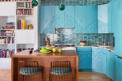 Photo of a bohemian kitchen in New York.