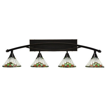 Toltec Lighting 174-BC-9375 Bow - Four Light Bath Bar