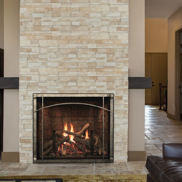 Beige Textured Fireplace - American Hearth