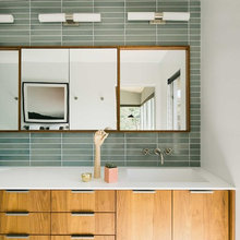 Bathroom - Grey Floor / Dark Tile Wall