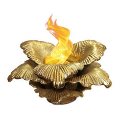 Chatsworth Indoor/Outdoor Fireplace, Gold