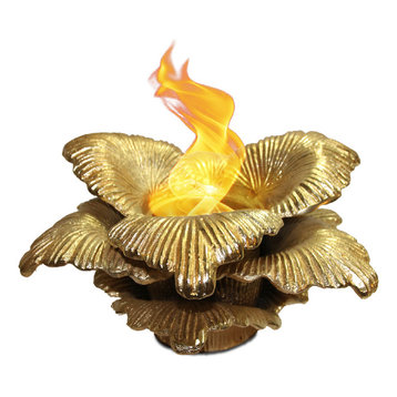 Chatsworth Indoor/Outdoor Fireplace, Gold