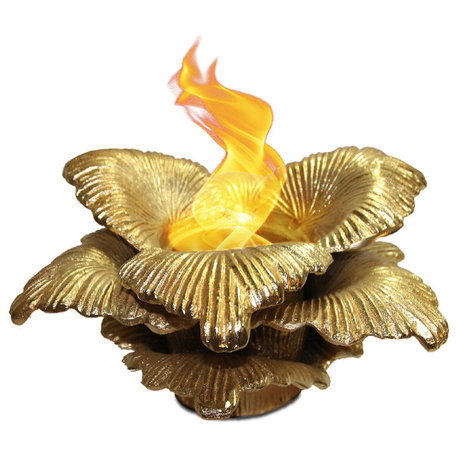 Chatsworth Indoor/Outdoor Fireplace, Gold