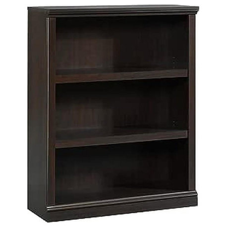 Pemberly Row 3 Shelves Modern Wood Bookcase in Jamocha Wood Black