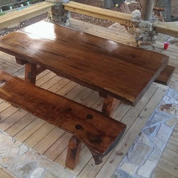 Polished Split Oak Log Furniture - Products