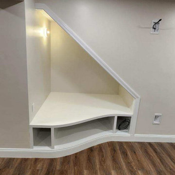 Basement renovation Yoga room Millwork