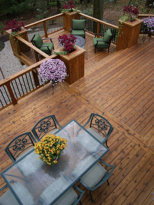 Stained Cedar Deck Home Design Ideas, Pictures, Remodel and Decor