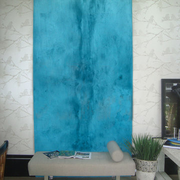 Art with real copper recovering & Floor in microcement