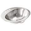 Seville Nickel 20" Oval Drop-In Bath Sink with Courant Faucet Kit