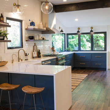 Blue and White Kitchen Wallingford, Seattle