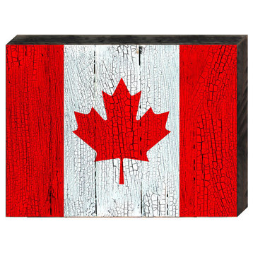 Flag Of Canada Wooden Block 85099Ca