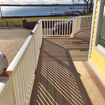Curved Deck Railing in Quincy, MA