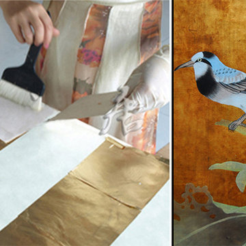 hand painted wallpaper/ Embroidered wallpaper and other hand painted prodcuts