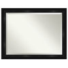 Grand Black Beveled Bathroom Wall Mirror - 45.75 x 35.75 in.