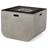 Gwen Outdoor Modern 30-Inch Square Fire Pit