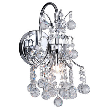 Princess 1 Light Wall Sconce with Chrome finish