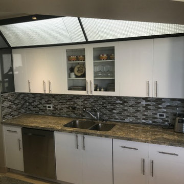 New flat panel, white gloss doors