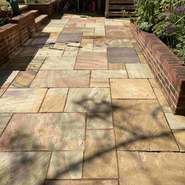 Renovating a Large Indian Sandstone Patio in Southborough