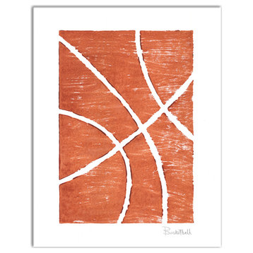 Basketball Lines 11x14 Canvas Wall Art