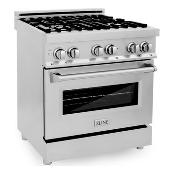 ZLINE Range with Gas Stove and Electric Oven in Stainless Steel, 30"