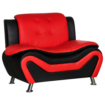 Camille Black and Red Living Room Collection, Chair