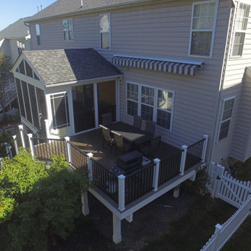 TimberTech Mocha deck and porch with Ashwood border in Germantown MD