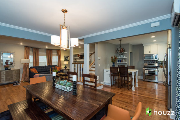 Transitional Dining Room by Jules Duffy Designs