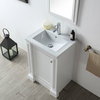 Legion Furniture Sink Vanity With Ceramic Top, White, 24"
