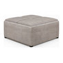 Distressed Gray Taupe Faux Air Leather