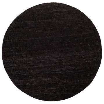 Safavieh Natural Fiber Collection NF368 Rug, Black, 6' Round
