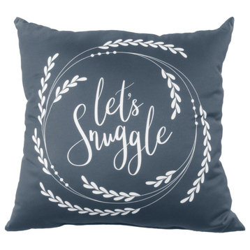 Let's Snuggle Decorative Pillow, Blue Gray