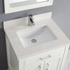 Art Bathe 28" Calais Vanity Set, White and Solid Surface Marble