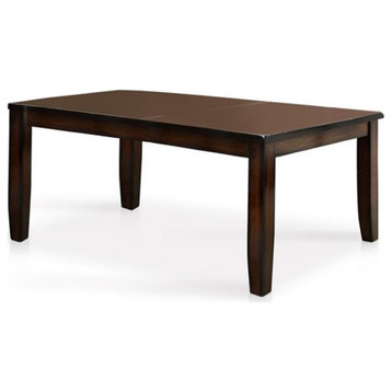 Bowery Hill Wood Extendable Dining Table in Dark Cherry