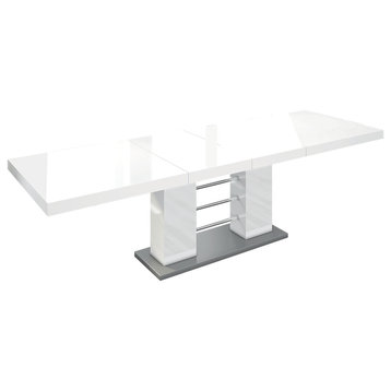 LINOSA Extendable Dining Table, White