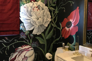 Floral Bathroom Mural