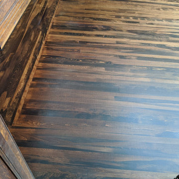 A Sand and Finish, done with a Custom Stain of a beautiful Ash Floor