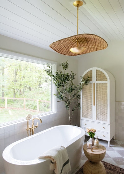 Transitional Bathroom by Curated Nest