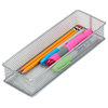 Silver Mesh Desk Drawer Organizer Tray Multipurpose Storage Holder, 6x15x2, 12