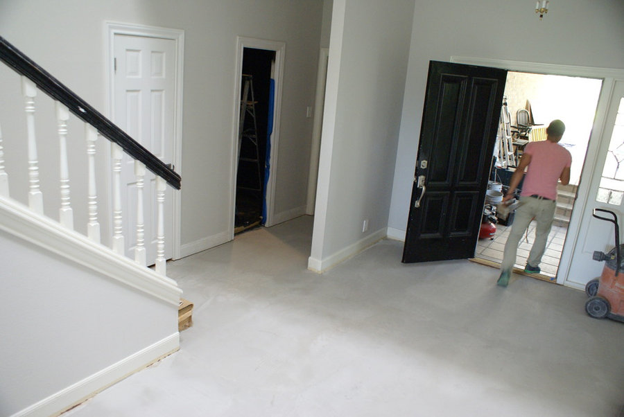 Westlake dark wood floors