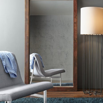 Industry Wall & Leaning Mirrors in Patina
