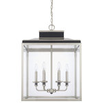 Capital Lighting - Capital Lighting 525261BT Six Light Foyer Chandelier Tux Black Tie - 6 light foyer fixture with Black Tie finish and clear glass.