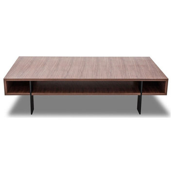 Andres Modern Walnut Coffee Table