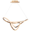 ET2 E20454 Perpetual 32"W LED Abstract Chandelier - Brushed Champagne