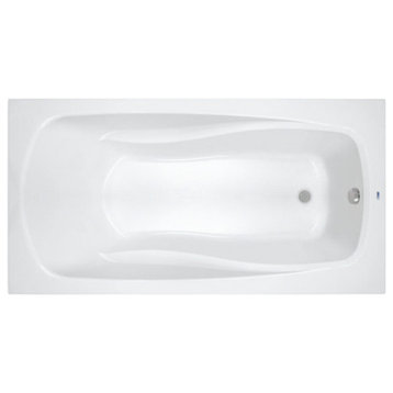PROFLO PFS7242A Lansford 72" x 42" Drop In Acrylic Soaking Tub - White