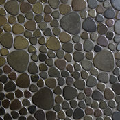 Pebbles - Metallic Glazes Porcelain Tile Mosaic